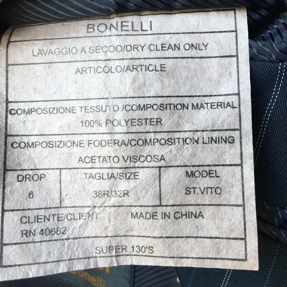 Bonelli Three-Button Blue Pinstripe Suit with Waistcoat - Picture 4 of 6